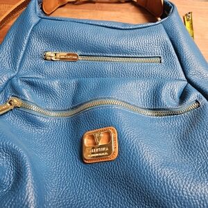 Valentina Blue Leather Women's Bag